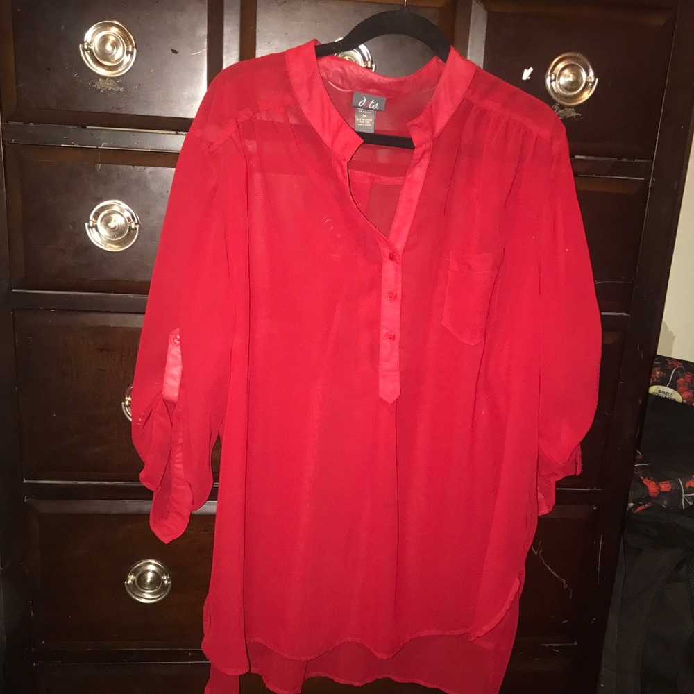 See through over size blouse